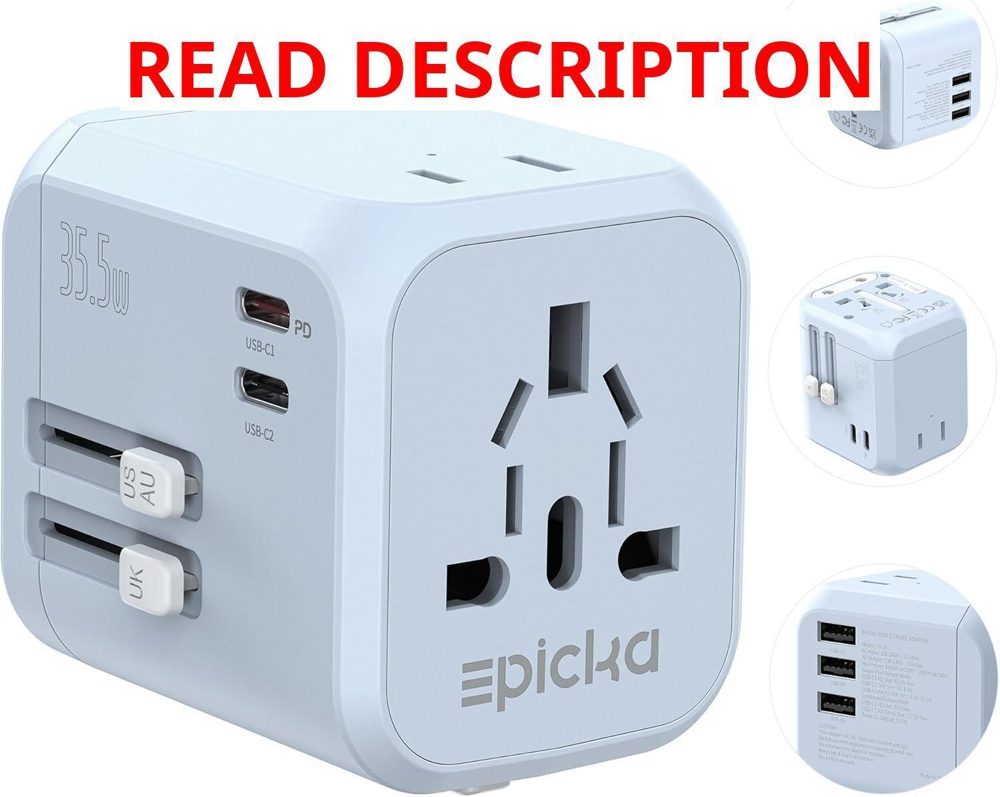 EPICKA 35W Universal Travel Adapter 6 Ports