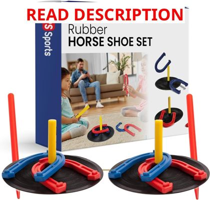 Rubber Horseshoes Set with 4 Horeshoes