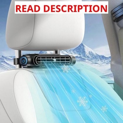 Car Seat Fan for Driver & Backseat 3 Speeds