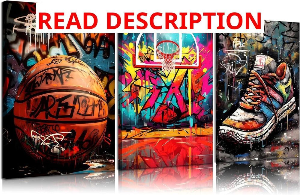 GKQNMU Boys Basketball Wall Art 12x16in