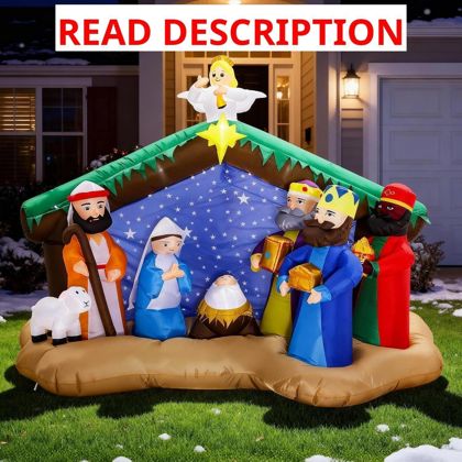 8 ft Christmas Nativity Scene Inflatable Decor