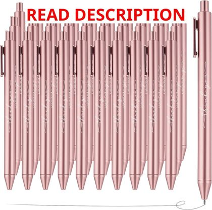 Dispowreath 50pcs Thank You Pens Rose Gold