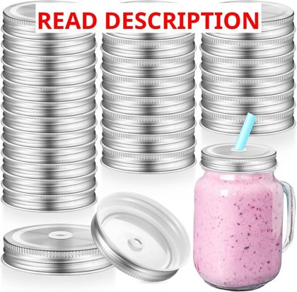 Honoson Regular Mouth Mason Jar Lids (Silver)