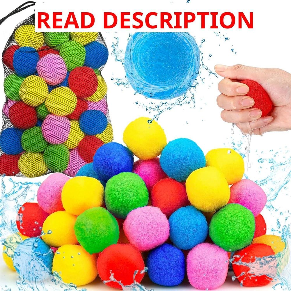 Jishi 36pcs Reusable Water Balloons Quick Fill