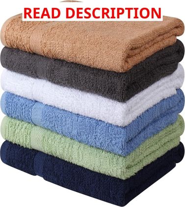Towel & Linen Mart 100% Cotton 6-Pk Towels