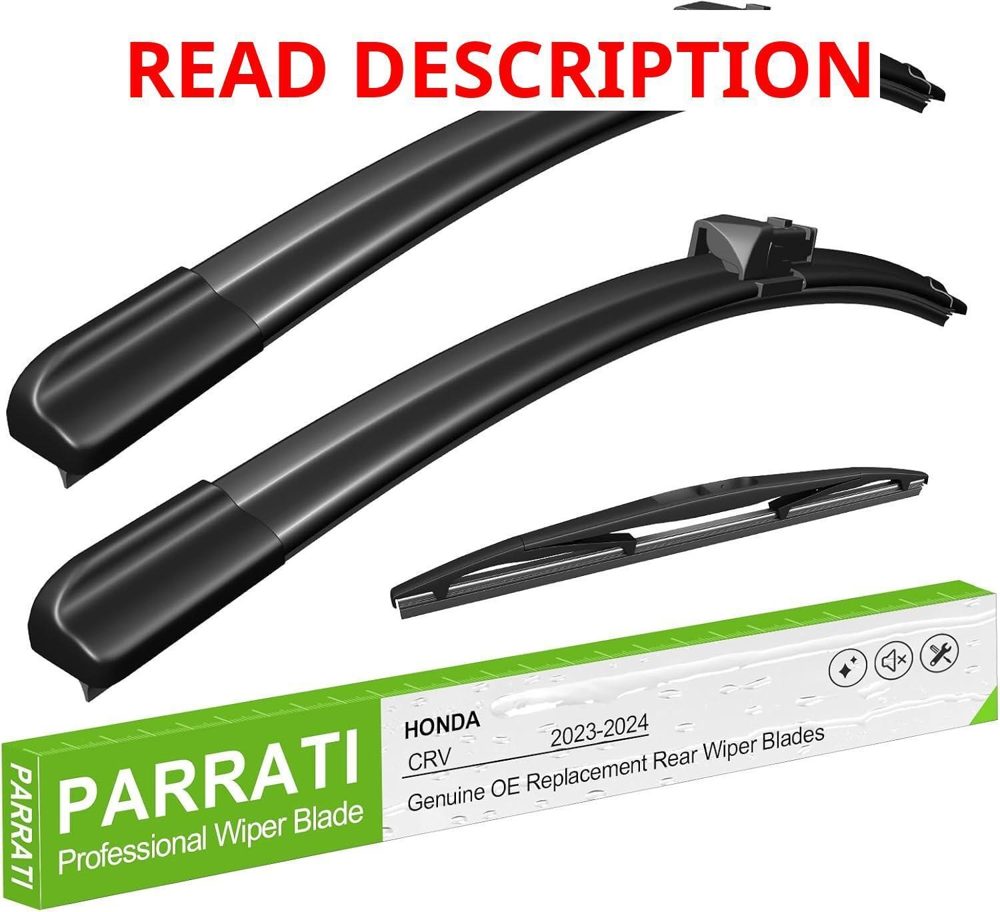 PARRATI Windshield Wiper Blades 24"+19"+10"
