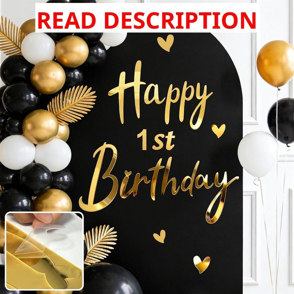 Happy Birthday Sign Backdrop Banner