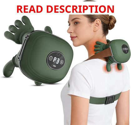 Neck Massager: Cordless 4D Kneading Green