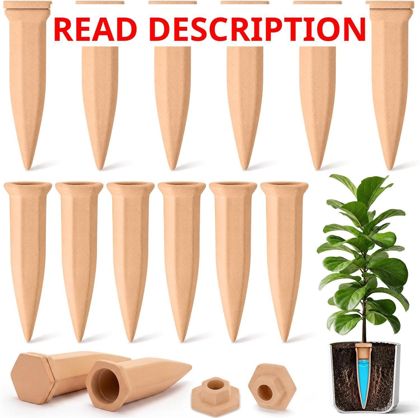 Terracotta Watering Spikes with Lids (12 Pack)