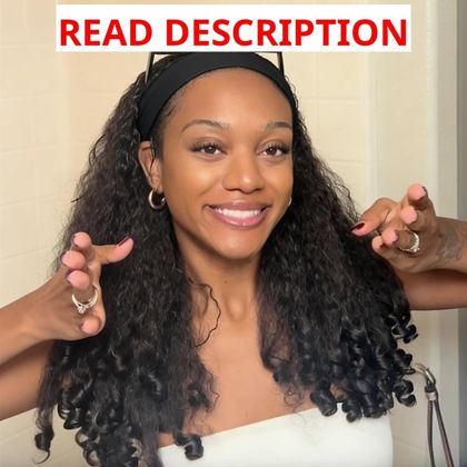 Afro Curly Headband Wig Kinky Curly Half Wig