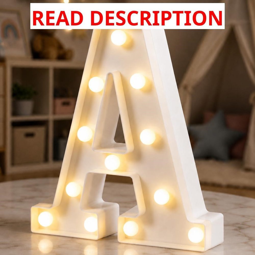 HXWEIYE Light Up Letters A Z & 0 9 LED Signs
