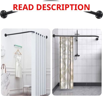 L Shaped Shower Curtain Rod Adjustable Corner