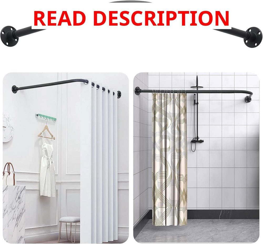 L Shaped Shower Curtain Rod Adjustable Corner