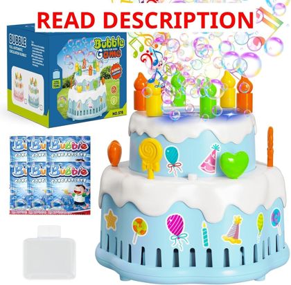Panamalar Birthday Cake Bubble Machine Blower