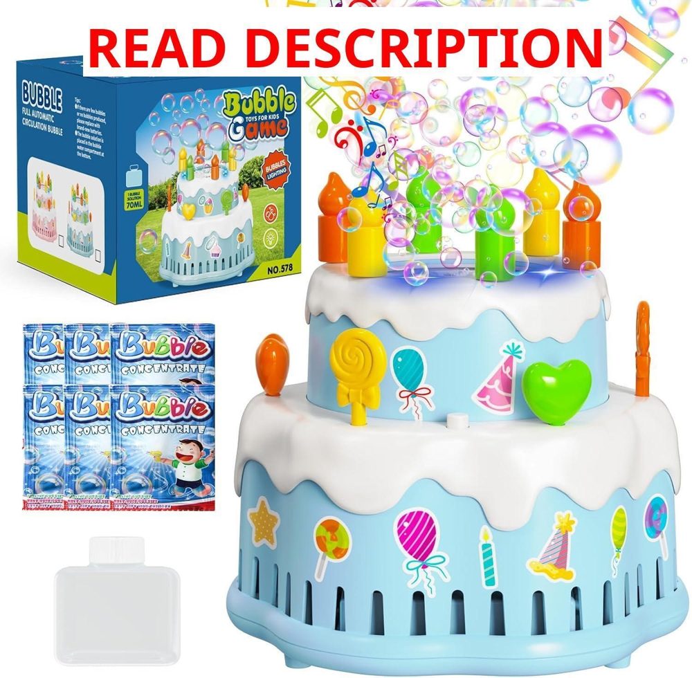 Panamalar Birthday Cake Bubble Machine Blower