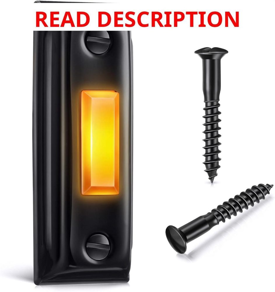 Dreyoo Metal Doorbell Push Button Black