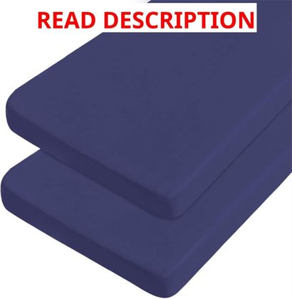 Cot Sheets 31x75 2 Pack Navy Fitted Sheet