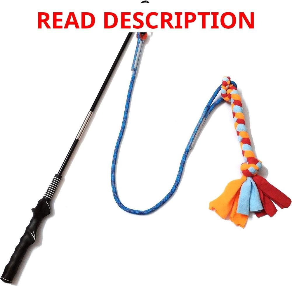 Interactive Flirt Pole Toy for Dogs Blue/Red