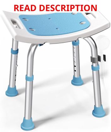 HOMLAND Shower Chair 400 lb Stool Light Blue