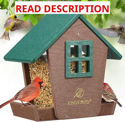 Kingsyard 4 lb Large Bird Feeder Green