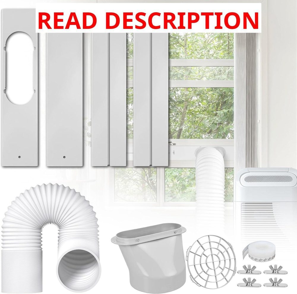 Portable AC Window Kit: 5.9" Hose 59" Length