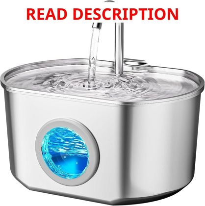 Cat Water Fountain Stainless Steel 74oz/2.2L