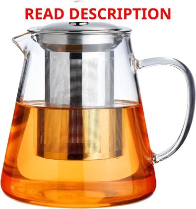 PARACITY Glass Teapot 18.6 OZ with Infuser