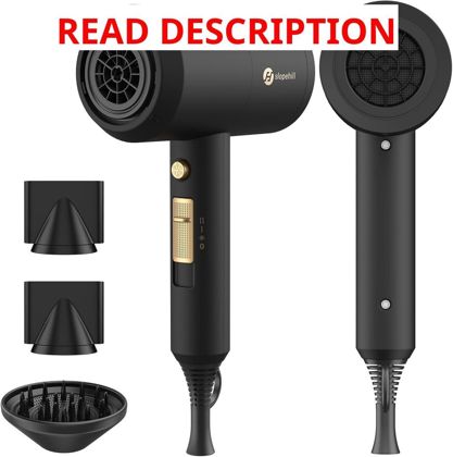 SlopeHill Ionic Hair Dryer 1800W Black