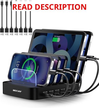 MSTJRY 5-Port USB-A Charger Dock Black