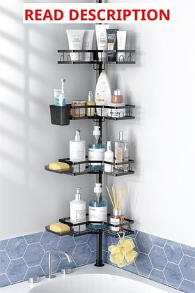 Corner Shower Caddy Tension Pole (4-Tier)