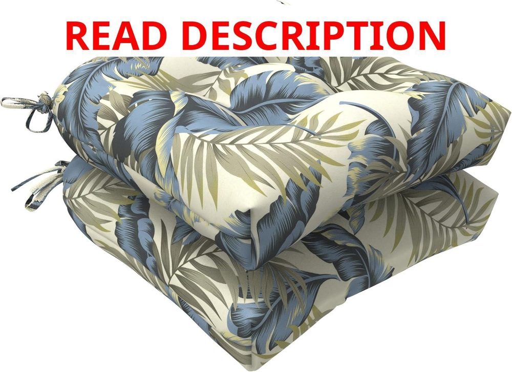 LVTXIII Outdoor Wicker Cushions (2) Lush Palm