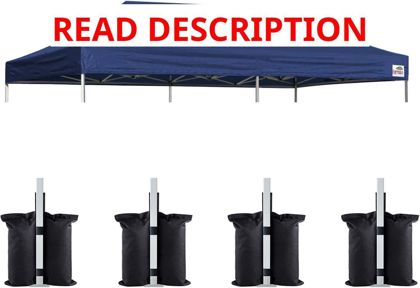 Eurmax 10x20 Pop Up Canopy Replacement Top