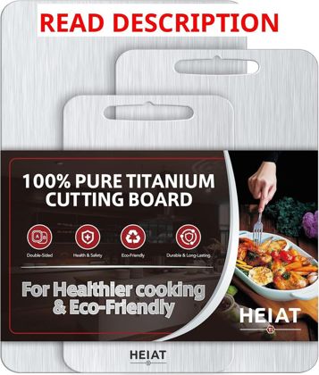 Titanium Cutting Board Set of 3 100% Titanium
