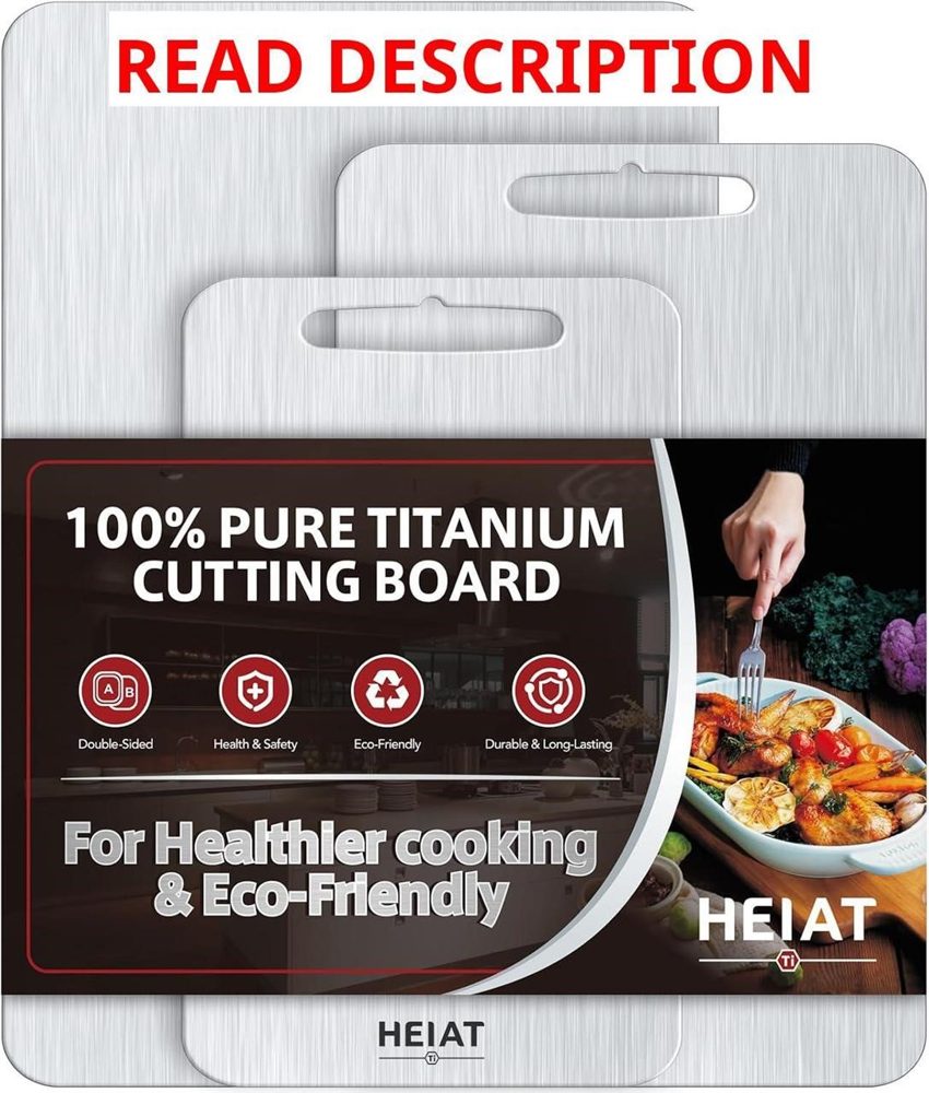 Titanium Cutting Board Set of 3 100% Titanium