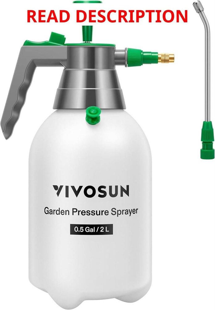 VIVOSUN Garden Sprayer 0.5Gal 2L Nozzle