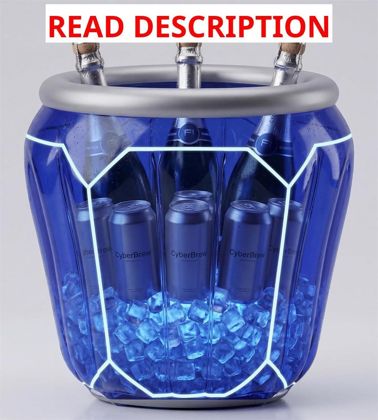 Inflatable Pool Bar with LED Lights Cooler