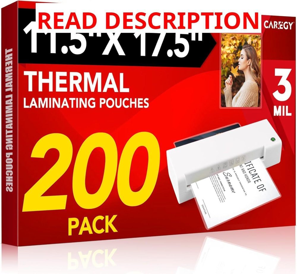 CAREGY 200 Pack Laminating Sheets 11x17