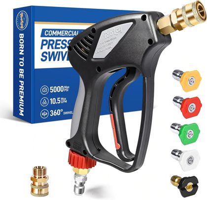 TOOLCY Pro Short Pressure Washer Gun 360