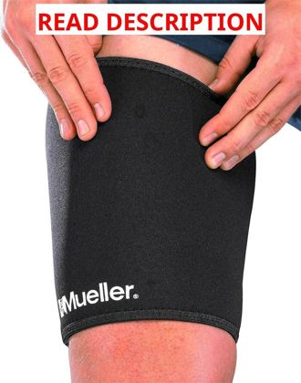 Mueller Thigh Sleeve   Unisex Black