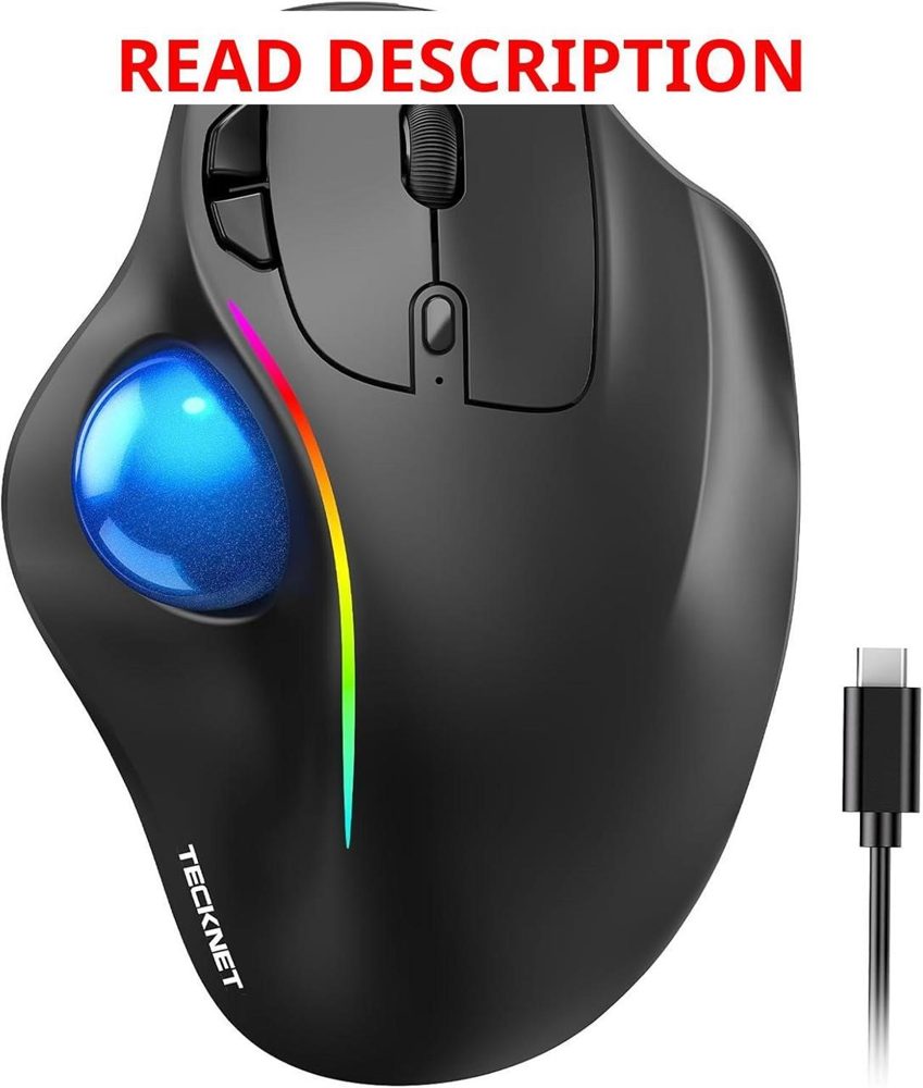 TECKNET Pro Wireless Trackball Mouse BT