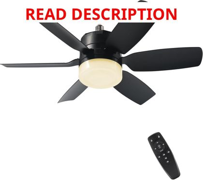 Fanspex 20.5" Ceiling Fan Light Black