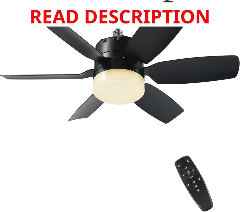 Fanspex 20.5" Ceiling Fan Light Black