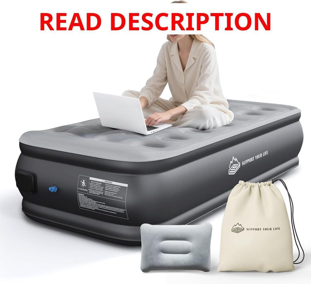 JUITOY Twin Air Mattress with Built-in Pump