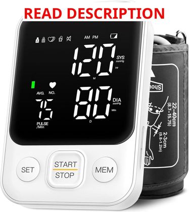 Blood Pressure Monitor Arm Kit with Memory