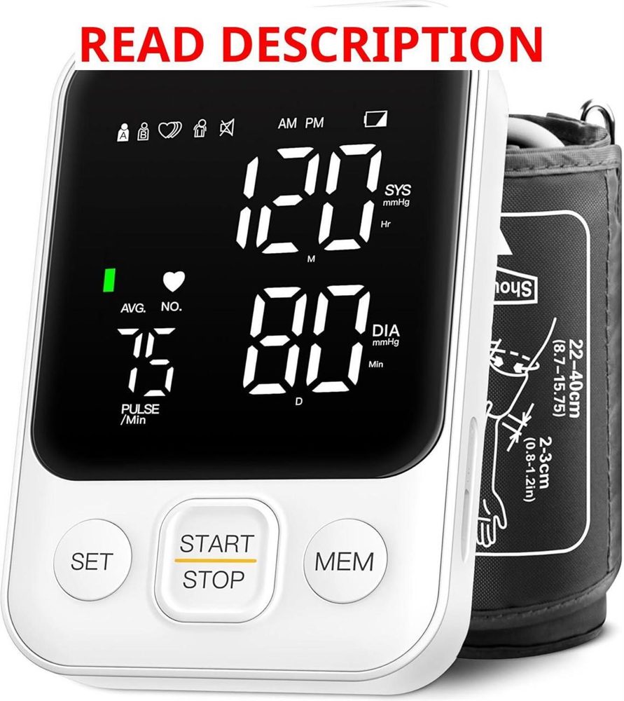 Blood Pressure Monitor Arm Kit with Memory