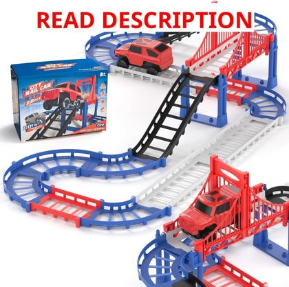 DIY Construction Race Track Set with Car