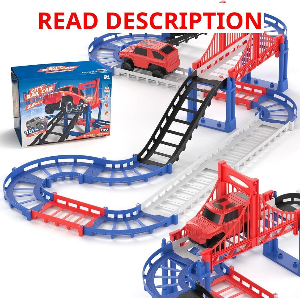 DIY Construction Race Track Set with Car
