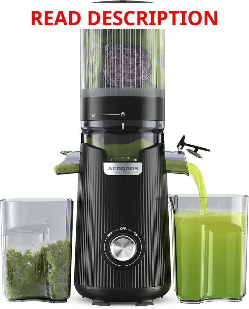 ACOQOOS Juicer 5.3" wide chute 1.8L 2 cups