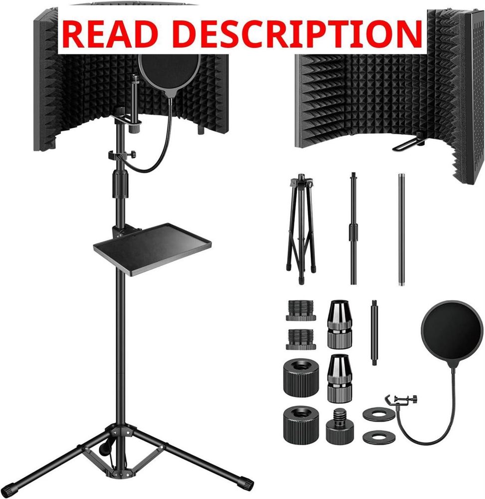 Aokeo Isolation Shield with Pop Filter & Stand