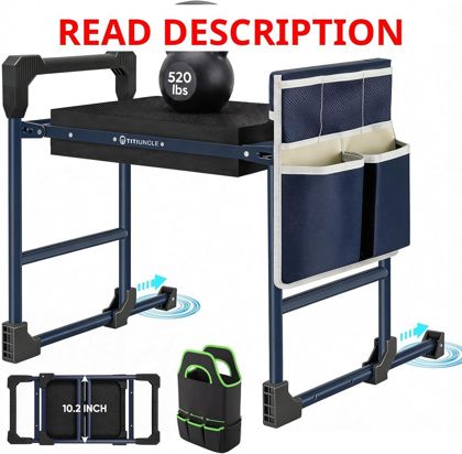 Garden Kneeler & Seat: Foldable Stool with Bag